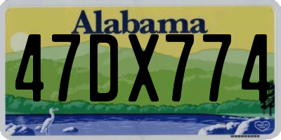 AL license plate 47DX774