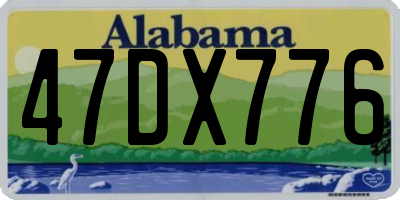 AL license plate 47DX776