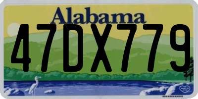 AL license plate 47DX779