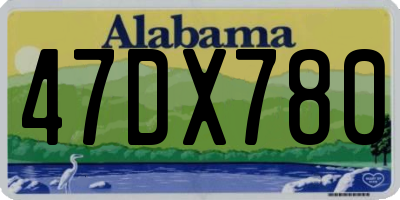 AL license plate 47DX780