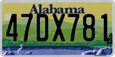 AL license plate 47DX781