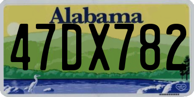 AL license plate 47DX782