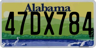 AL license plate 47DX784