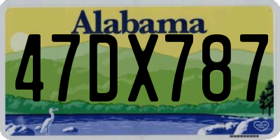AL license plate 47DX787