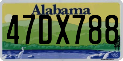 AL license plate 47DX788