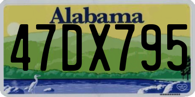 AL license plate 47DX795
