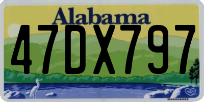 AL license plate 47DX797