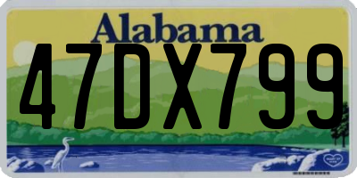 AL license plate 47DX799
