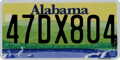 AL license plate 47DX804