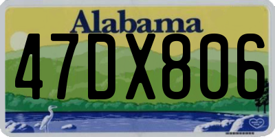 AL license plate 47DX806