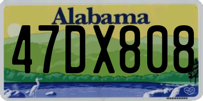 AL license plate 47DX808