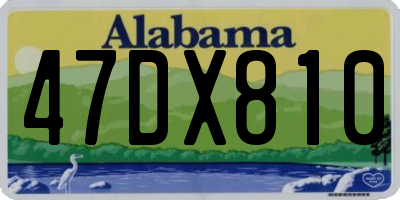 AL license plate 47DX810