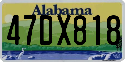 AL license plate 47DX818