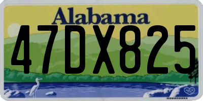 AL license plate 47DX825