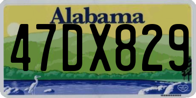 AL license plate 47DX829