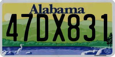 AL license plate 47DX831