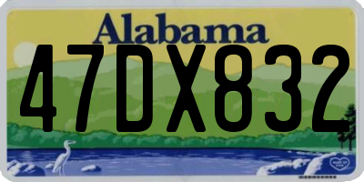 AL license plate 47DX832