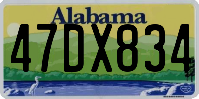AL license plate 47DX834