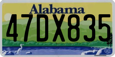 AL license plate 47DX835