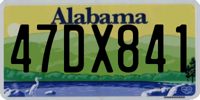 AL license plate 47DX841