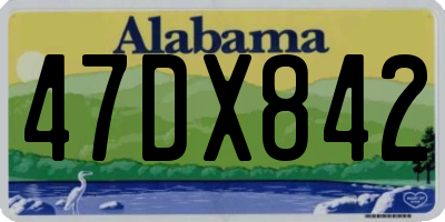 AL license plate 47DX842