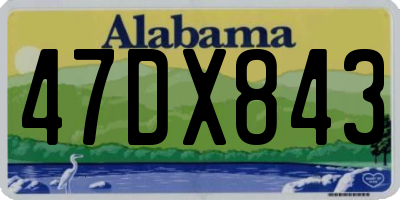 AL license plate 47DX843