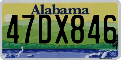 AL license plate 47DX846