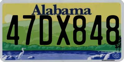AL license plate 47DX848