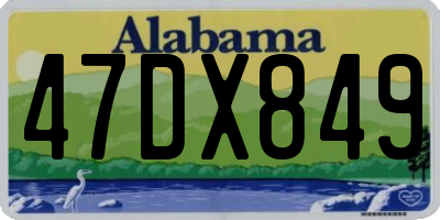 AL license plate 47DX849