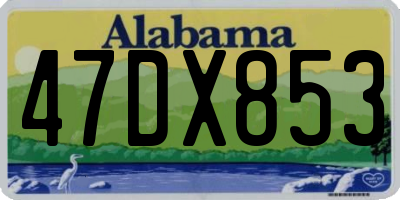 AL license plate 47DX853