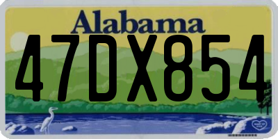 AL license plate 47DX854