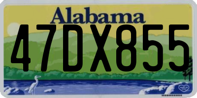 AL license plate 47DX855