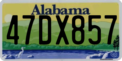 AL license plate 47DX857