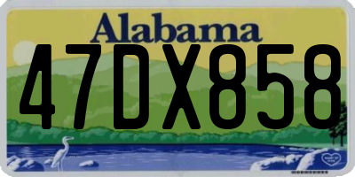 AL license plate 47DX858