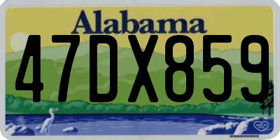 AL license plate 47DX859