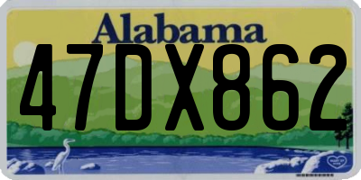 AL license plate 47DX862
