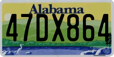 AL license plate 47DX864