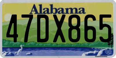 AL license plate 47DX865