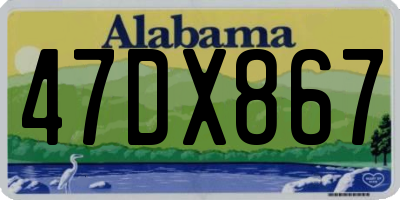 AL license plate 47DX867