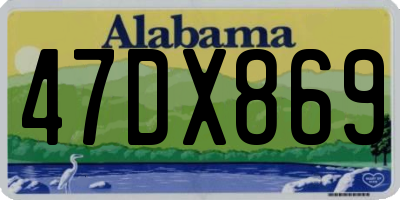 AL license plate 47DX869