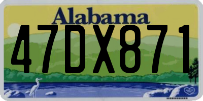 AL license plate 47DX871