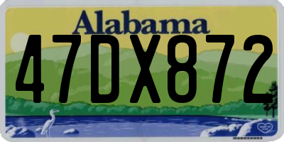AL license plate 47DX872