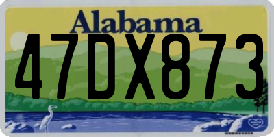 AL license plate 47DX873