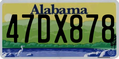 AL license plate 47DX878