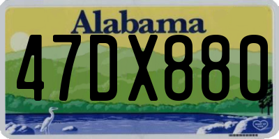 AL license plate 47DX880