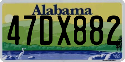 AL license plate 47DX882