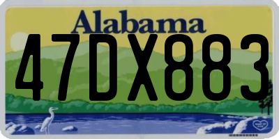 AL license plate 47DX883
