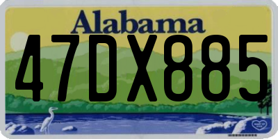 AL license plate 47DX885