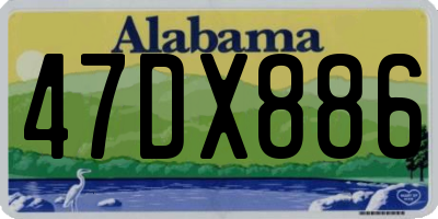 AL license plate 47DX886