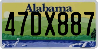 AL license plate 47DX887